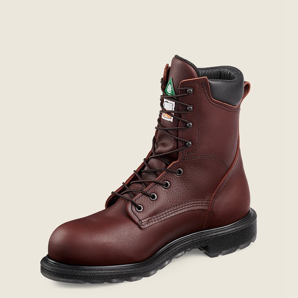 Red Wing Safety Boots Mens Burgundy - Supersole® 2.0 - 8-inch Csa Toe - 4260987-FK